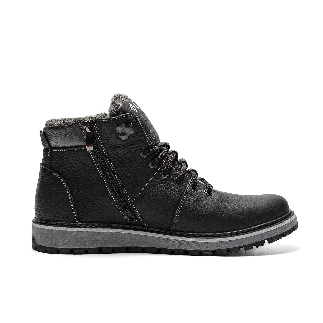 Чоловічі зимові шкіряні черевики BARZONI Black Flotar