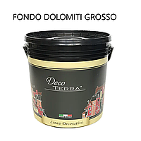 Кварцевая грунтовка краска Deco TERRA Fondo Dolomiti Grosso упаковка 15 л белая
