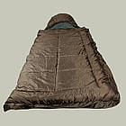 Спальник "Тактик -20 Зима 400" Спальний мішок-ковдра для суворої зими 210х85 см Коричневий, фото 2