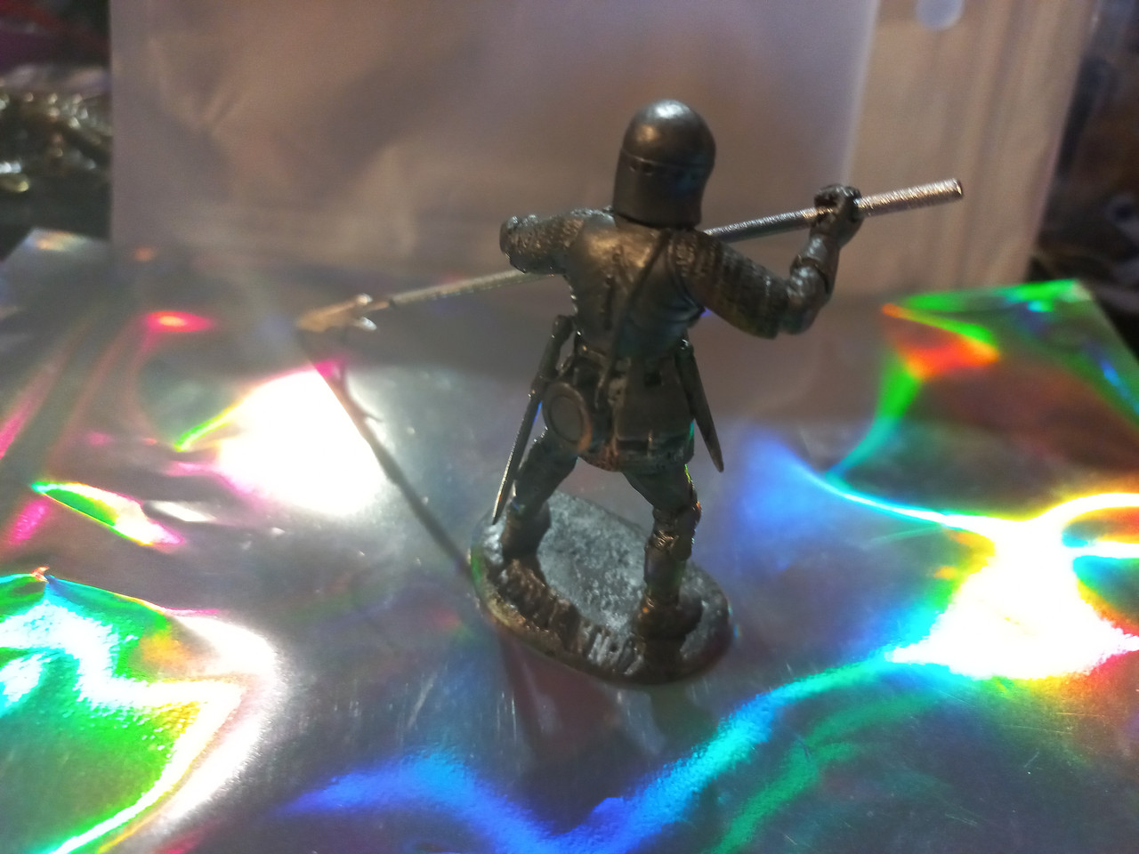 Войн фигурка статуэтка рыцарь металл с пикой в доспехах сувенир - фото 5 - id-p433589356