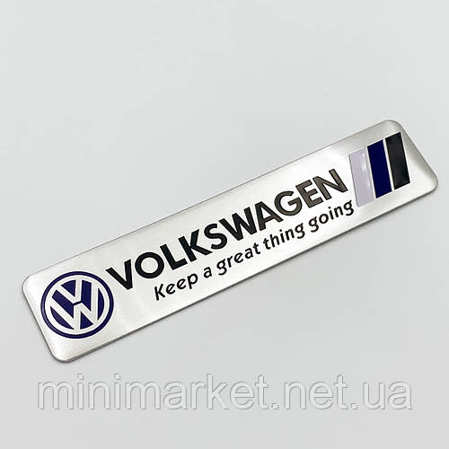 Металевий шильдик емблема VW (Фольксваген) Синій з білим (ID#1944171413 ...
