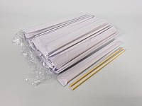 Палочки для суши бамбуковые круглые в бумажной индивидуальной упаковке 225 мм d=5 мм 100 шт/уп (30 уп/ящ) (1