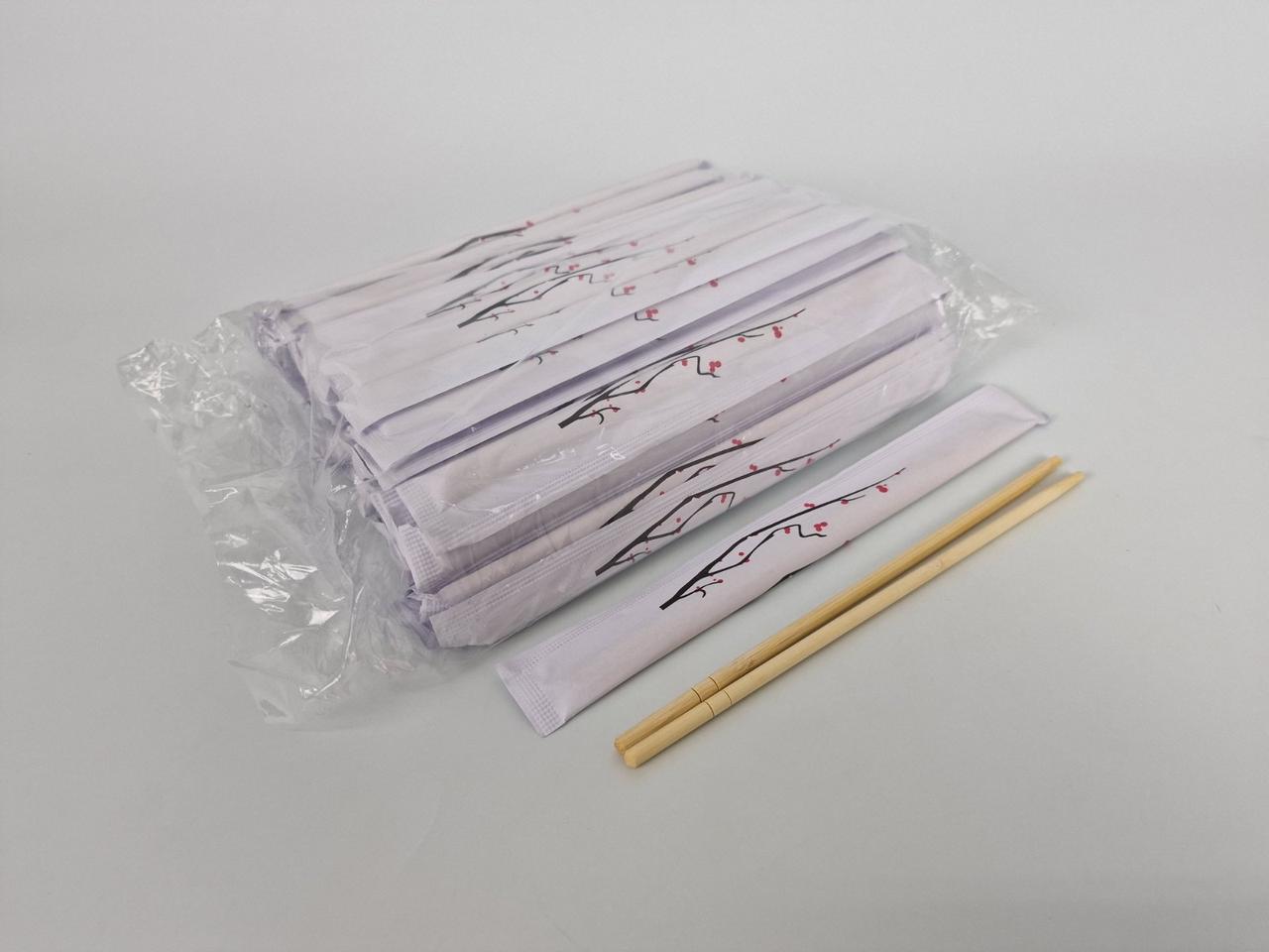 Палички для суші бамбукові круглі в паперовій інд. пакованні 200 мм d=5 мм 100 шт./пач. (30 уп./яск) САКУРА (1