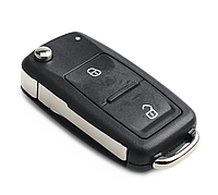 Корпус ключа для VW Volkswagen (Фольксваген) 2 кнопки, корпус на три частини (+ Емблема)