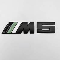 Металева емблема BMW M 5 Чорна (БМВ) на багажник (8.3 X 3.2 СМ) Чорна Зелена Біла