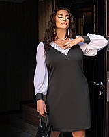 Женское нарядное платье с шифоновым рукавом размер: 48-50, 52-54, 56-58, 60-62