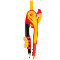 Циркуль ZiBi зі шкалою в блістері, червоно-жовтогарячий, SMART Line (ZB.5396-05) продаж