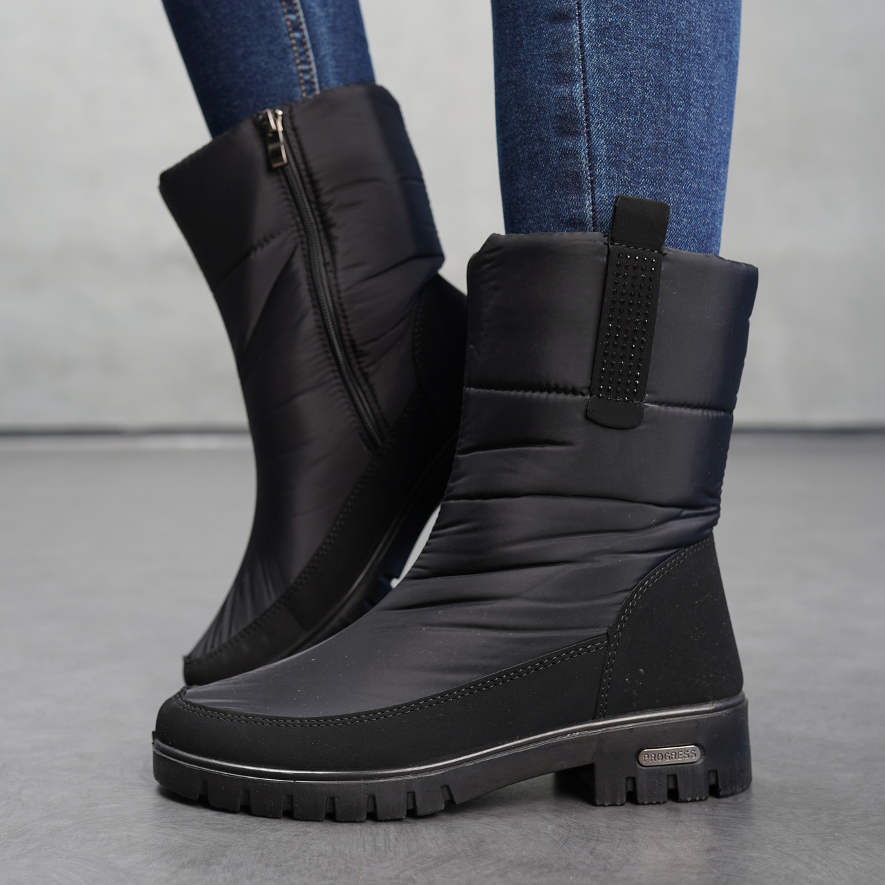 Жіночі дутики на замку зимові