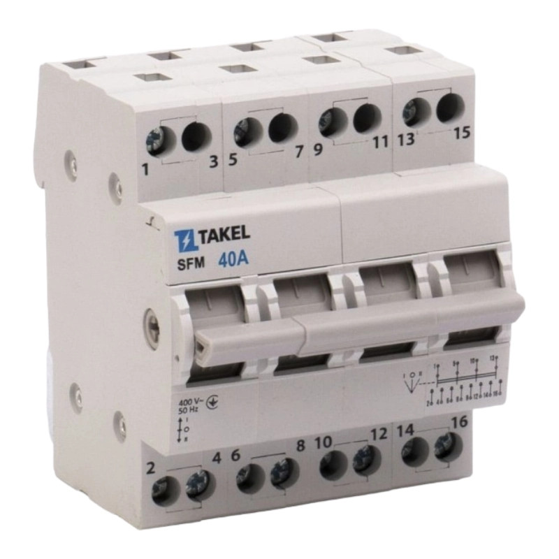 Перемикач навантаження трипозиційний SFM 4P 40A TAKEL