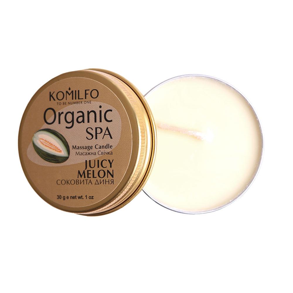 Масажна свічка Komilfo Massage Candle соковита диня, 30 g
