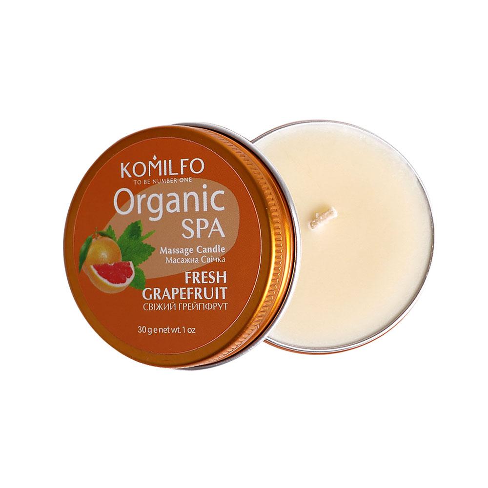 Масажна свічка Komilfo Massage Candle свіжий грейпфрут, 30 г