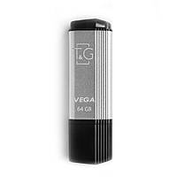 Флешка ЮСБ T&G Vega 121 USB Flash Drive 2.0 64 Гб Steel