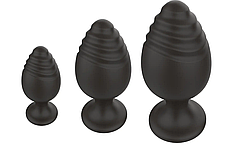 Набір анальних стимуляторів Boss Series - Silicone Anal Plugs Set (2,8/3,5/4,4 cm), фото 4