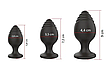 Набір анальних стимуляторів Boss Series - Silicone Anal Plugs Set (2,8/3,5/4,4 cm), фото 7
