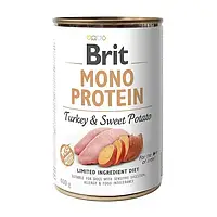 Влажный корм для собак Brit Mono Protein Turkey & Sweet Potato 400 г