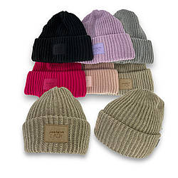 ОПТ Дитяча шапка для дівчаток, р. 52-54 (5 шт./набір), (6-12 років)