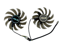 Кулер для видеокарты, комплект 2*75 мм ASUS FD7010H12S (T128010SU) крепление 40х40x40 мм 4 pin новый