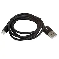 Дата-кабель Patron PN-LIGHT-1M USB Type-A (тато) - Lightning (тато) 1m Black 2.4A