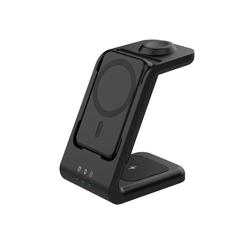 Зарядка Qi 3in1 Magnetic Wireless Charger with 5000mAh power bank XYJ W16 |Phone, Apple Watch, AirPods|, фото 1