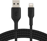 Belkin USB-A - Lightning, BRAIDED[CAA002BT1MBK] Baumar - Сделай Это