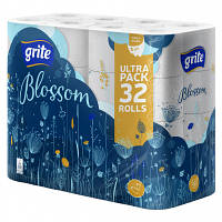 Туалетная бумага Grite Blossom 3 слоя 32 рулона (4770023348798) - Вища Якість та Гарантія!