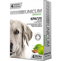 Капли от блох и клещей для собак с маслом маргозы UNICUM Organic 1 амп. 0,7мл