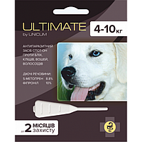 Капли от блох, клещей, вшей, власоедов для собак UNICUM Ultimate 4-10кг 0,8мл