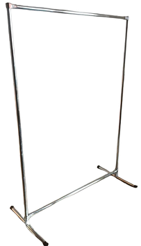 Стійка 155х110х50 см вішалка для одягу подвійна металева С2