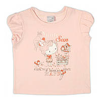 Дитяча футболка для дівчинки, персикова (26159-03), Garden Baby (Гарден Бебі) 74 р. Персиковий