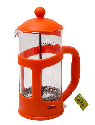 Заварник-прес Maestro Orange жовтогарячий 1 л скло (1665-1000Orange MR)