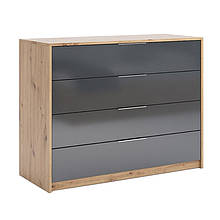 Комод в спальню з ЛДСП 4Ш Реймонд Миро-Марк Дуб Артізан/Антрацит