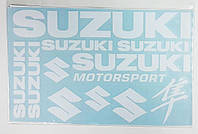 Наклейка лист Suzuki под оригинал біла