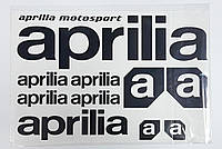 Наклейка лист Aprilia под оригинал черная