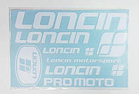 Наклейка лист Loncin под оригинал біла