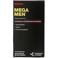 GNC, Mega Men, клинически изученные мультивитамины для мужчин, 180 капсул Доставка з США від 14 днів -