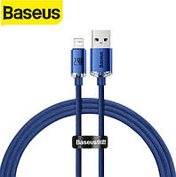 Кабель Baseus Crystal Shine Series Lightning USB 2.4 A 1.2 m Blue