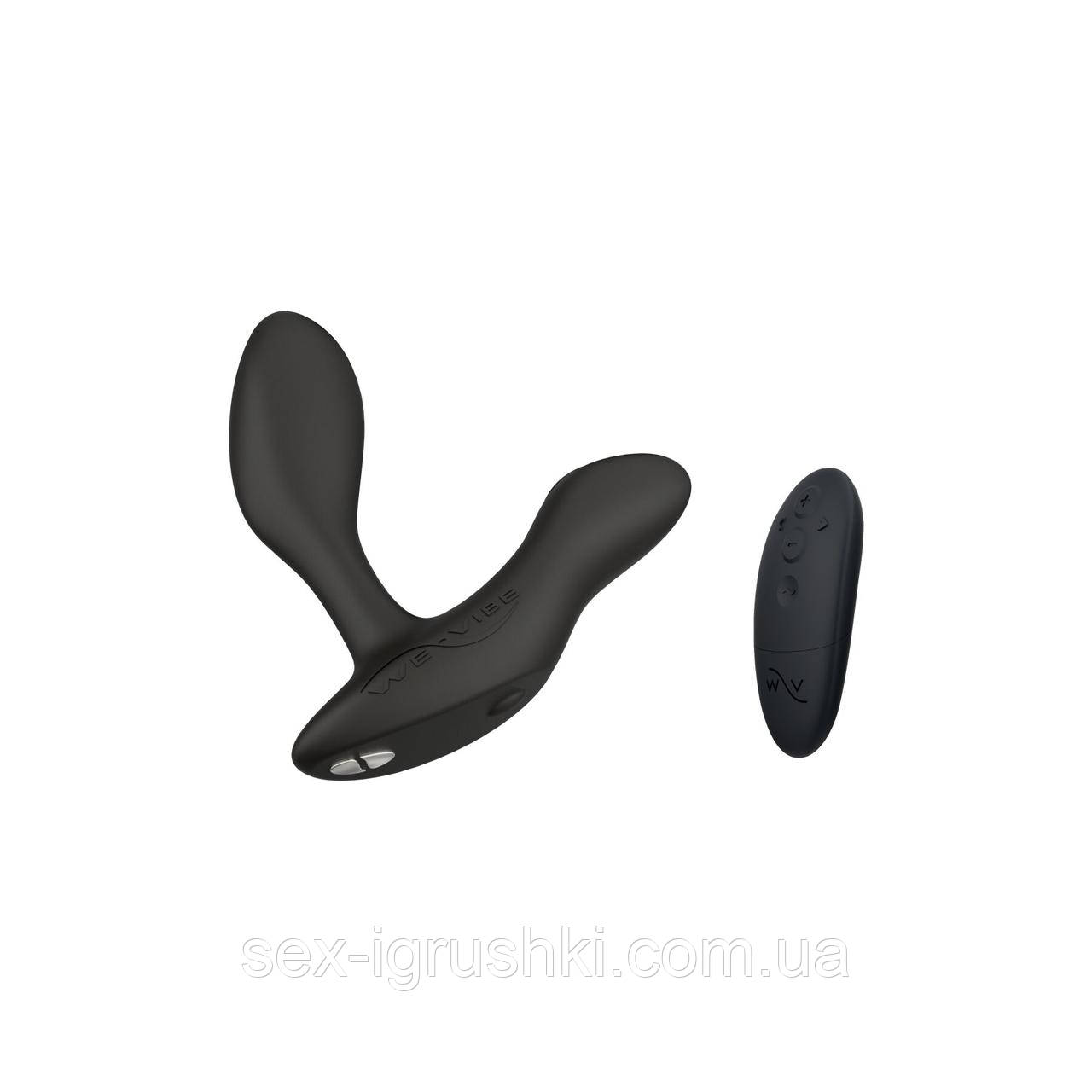 Смарт-вібромасажер простати We-Vibe Vector+ CHARCOAL BLACK, пульт ДК, регульований кут нахилу SO8241