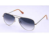 Жіночі сонцезахисні окуляри RB 3025 aviator large metal 001/32 (Lux), фото 3