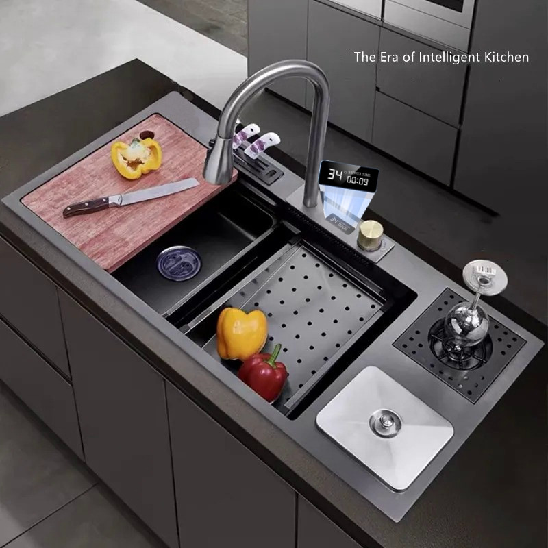 Кухонна раковина водоспад Willda, кухонна мийка водоспад ручної роботи 92х45х22 (98745687), фото 1