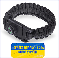 Браслет виживання 6 в 1 Тактичні паракордові браслети виживання з ножем і компасом для ВСУ