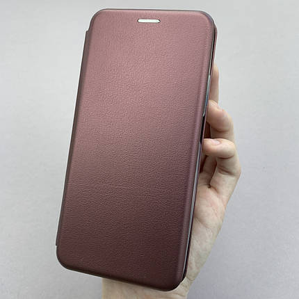 Чохол-книга для Xiaomi Redmi 9Т книжка з підставкою на телефон сяомі редмі 9т бордова stn, фото 1