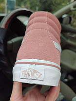 Зимові кеди VANS Old Skool за низькою ціною Кеди ВИСОКІ Рожеві унісекс Ванс, фото 6