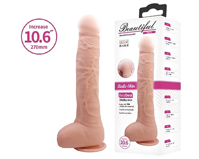 Фалоїмітатор на присоску Baile Beautiful DICK 10.6" Flesh