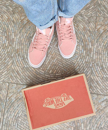 VANS Old Skool Кеди ВИСОКІ Рожеві унісекс Ванс зимові, фото 6