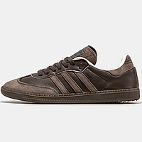 Кроссовки мужские и женские Adidas Samba Chocolate brown / кеды Адидас Самба коричневые