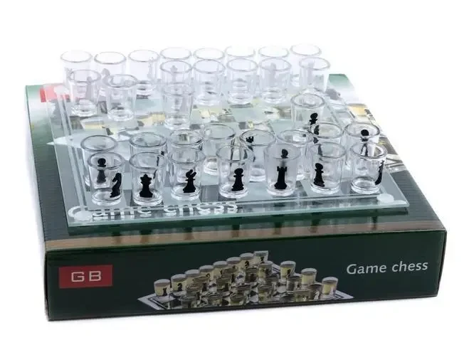 Интересная настольная алко игра для компании с рюмками, прикольные пьяные шашки, шахматы на подарок - фото 3 - id-p1944488438