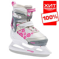 Коньки ледовые детские Rollerblade Bladerunner Micro Ice G White/Pink раздвижные 32-37