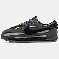 Кроссовки мужские Nike Cortez black / Найк Кортез черные замшевые