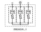 Обмежувач перенапруги 3Р 50кА 600В для сонячних панелей (PV систем) [2440735] ETITEC M T2 PV ETI, фото 3