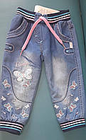 Джинси на гумці для дівчинки, джинси на патенті